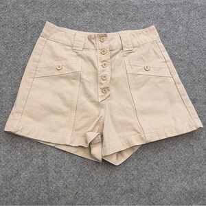 Unpublished High Rise Butter Yellow 5 Button Front Shorts Sz 29